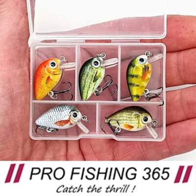 PERCH Fishing Lure Mini Floating Cranks Trout Chub 5 x REALSCALE FREE DELIVERY — 第 1/4 张图片