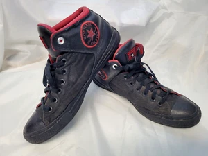 Converse Chuck Taylor All Star Black Leather High Tops Athletic Size 10 Mens - Bild 1 von 8