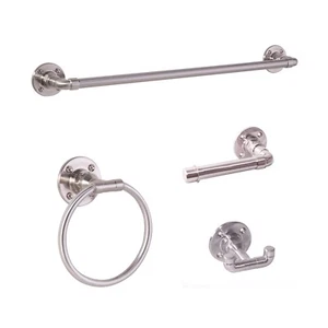 Kimball Bathroom Hardware Kit in Satin Nickel, 4-Piece - Picture 1 of 6