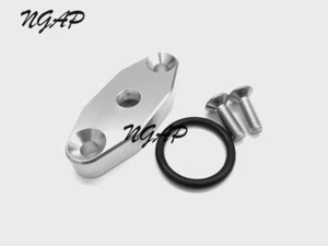 Adaptador de puerto de aceite Billet LS 1/4" NPT turbo placa de alimentación de aceite turbocompresor fuente - Imagen 1 de 2