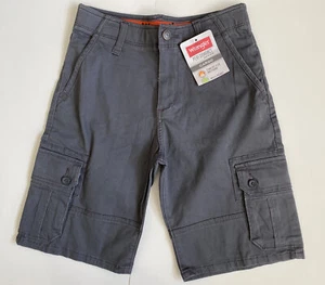 Pantaloncini cargo Wrangler giovani ragazzi regular taglia 12 grigi vita flessibile multitasche - Foto 1 di 7
