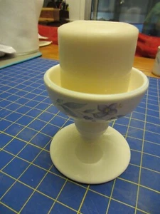 Pfaltzgraff April Stoneware Pedestal Pillar Candle Holder VTG. USA 4 1/2" TALL - Picture 1 of 2