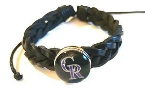 Bracciale a scatto Colorado Rockies MLB solo con scatto o scatto. Adatto a scatto zenzero - Foto 1 di 5