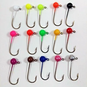 10 PK Painted Round Jig Heads. Various sizes and colors. Colors 1-24. - Picture 1 of 18
