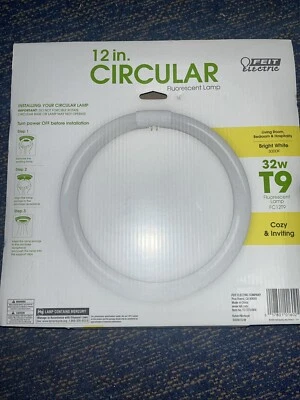 FC12T9/WW, FEIT ELECTRIC, 12'' T9 Circular Fluorescent Lamp, Bright 3000K/32W - Image 1 of 3