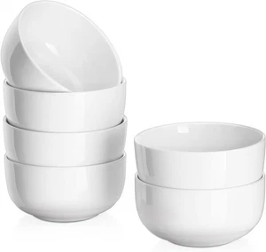 DOWAN 10 OZ Ciotole per Gelato - Ciotola da Dessert in Ceramica 4,25" 10 OZ, Bianco Morbido  - Foto 1 di 8