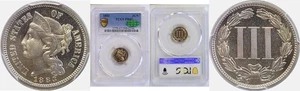 1883 Nickel Three Cent - PCGS PR-67 CAC - Picture 1 of 3