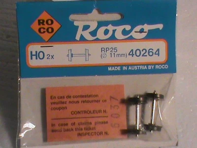 sachet HO ROCO/REF40264  SACET 2 ESSIEUX RP25/DIAMETRE 11MM/ NEUF - Photo 1/4