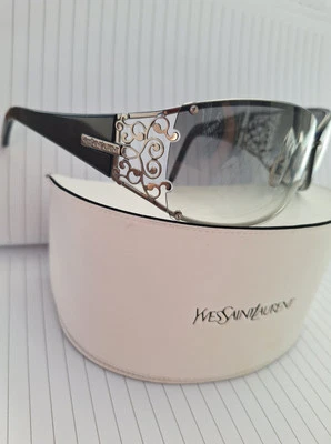 Gafas de sol envolventes Yves Saint Laurent 6146/F/S filigrana negras/grises  Foto 1 de 4