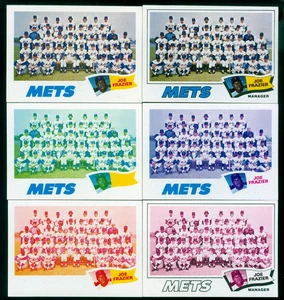 1977 Topps #259 New York Mets / Joe Frazier Team 10 Karten Progressive Proof Set - Bild 1 von 5