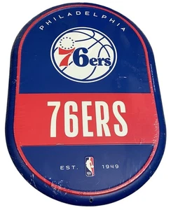 Philadelphia 76ers NBA Metal Pill Wall Sign 10" x 15" - Picture 1 of 6