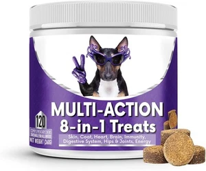 NutriPaw 8-in-1 Multi-Vitamin Treats For Dogs - Brain, Heart, Skin, Coat, Immuni - Imagen 1 de 6