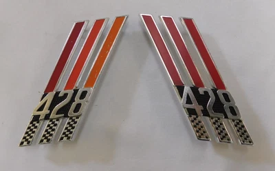 NOS OEM Ford 1966 1967 Galaxie 500 + Fairlane 428ci Fender Emblems Ornaments 428 - Image 1 of 4