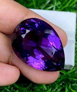 Pear Cut Amazing look 100.20 CT Natural Amethyst Certified Loose Gemstone - Picture 1 of 4