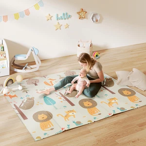 Mehrfarbige XPE Baby Spielmatte 196x176x1,5 cm Weichschaum zum Krabbeln & Spielen - Bild 1 von 7