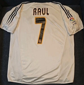 Raul #7 Real Madrid 2004 Home Jersy ADIDAS  sz XL Siemens Mobile - Picture 1 of 12