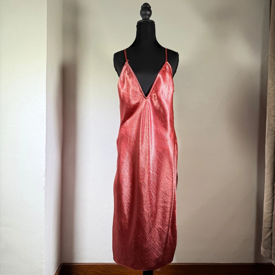 Vestido Express Para Mujer 14 Rosa Sin Mangas Abertura Y2K Hada Playa Noche Profundo V Foto 1 de 4