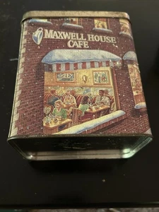 Vintage Christmas Maxwell House Cafe Cappuccino Tin - Picture 1 of 12