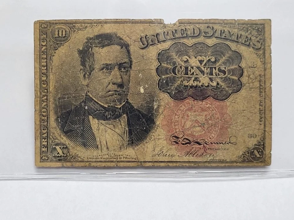 Ten Cent FRACTIONAL Currency Note CHEAP !!  New Holder - Image 1 of 4