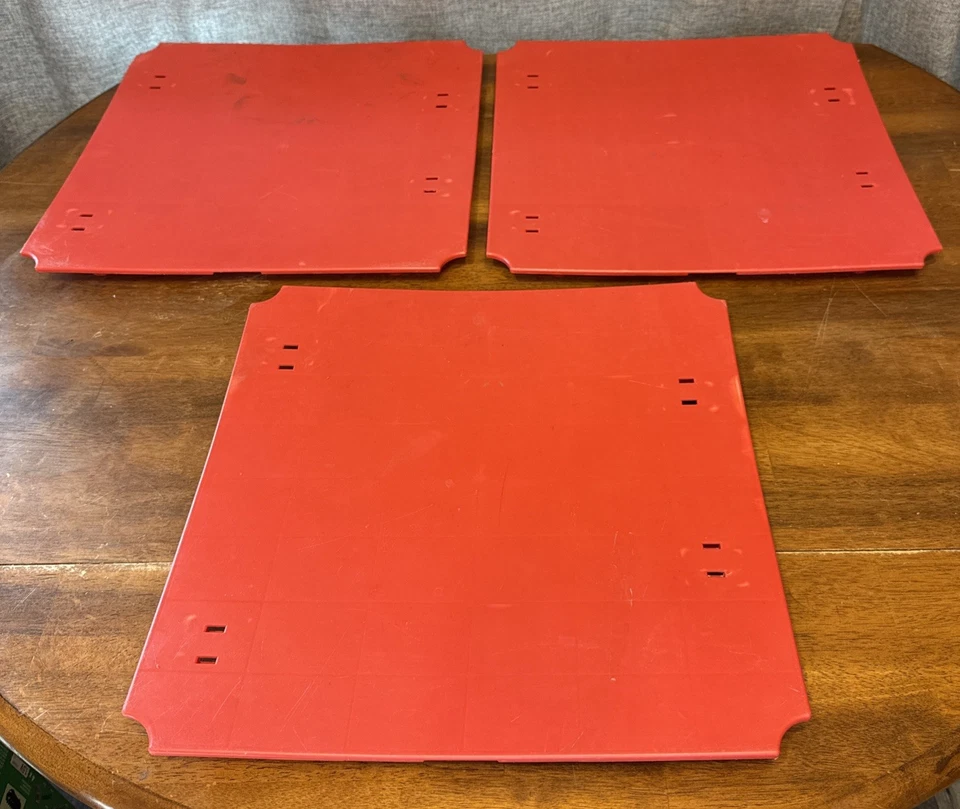 Lote de 3 paneles rojos originales Playskool Pipeworks OEM piezas de repuesto Foto 1 de 4