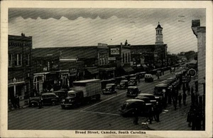 Camden,SC Broad Street 1941 Kershaw County South Carolina Postcard - Picture 1 of 2