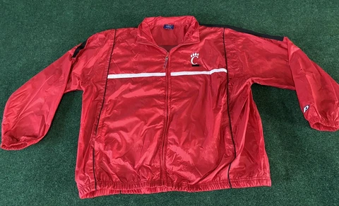 Vintage Pro Player NCAA Cincinnati Bearcats Windbreaker Jacket Size XL Red Cover