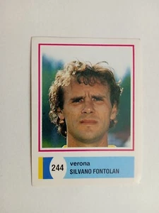 FIGURINA CALCIATORI EUROFLASH 1987 VERONA FONTOLAN n 244 CON VELINA - Picture 1 of 2