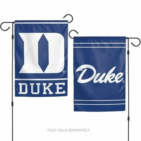 Duke Blue Devils 2 SIDED GARDEN FLAG 12"X18" Yard  BANNER OUTDOOR RATED Cover
