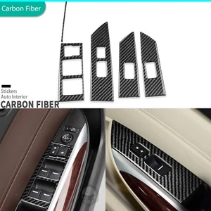 Real Carbon Fiber Interior Window Lift Switch Panel Cover For Acura TLX 2015-20 - Picture 1 of 24