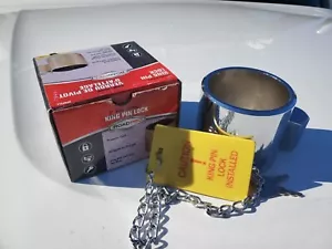 RoadPro RPKPSL3 Standard Duty Semi Trailer Truck King Pin Lock with 2 Keys - Foto 1 di 9