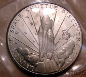 1988 Marshall Islands $5 Start of Space Shuttle Discovery - Bild 1 von 2