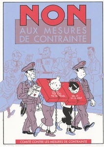 EXEM carte repro affiche hommage Tintin 2018 non mesures contrainte - Picture 1 of 2