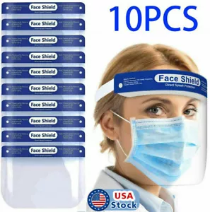 Protector facial completo de seguridad Premium 10 P reutilizable transparente lavable facial anti salpicaduras - Imagen 1 de 10