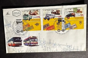 ISRAEL 1994 #1217-9 PUBLIC TRANSPORT BUS CAR FORD MODEL T FDC TABS -S2205-1 - Picture 1 of 1