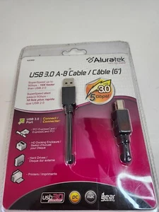 AluraTek Cavo USB 3.0 A-B 6 piedi (AUC306F) - NUOVO - Foto 1 di 1