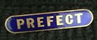 school prefect badge vintage enamel blue bar mint condition dress up uniform