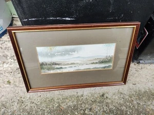 CHARLES REX-JAMES - POOL ON DARTMOOR ORIGINAL WATERCOLOUR PAINTING SIGNED FRAMED - Picture 1 of 12