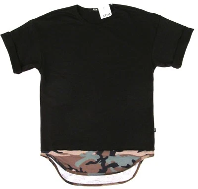 Camiseta EPTM Elong Hi Lo Capa Imitación Camiseta Larga E-LONG Para Hombre PEQUEÑA Camuflaje Nueva Foto 1 de 3