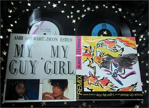 AMII STEWART * 2 TOP Singles * KNOCK ON WOOD (Remix 85 France) + MY GUY MY GIRL - Imagen 1 de 1