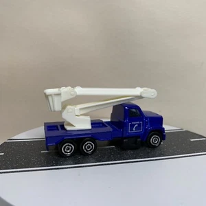 Majorette Movers #283/251 GMC Crane Phone Cable Truck Blue/White 1:100 VTG NM - Picture 1 of 14