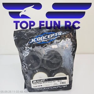 Jconcepts 3357W 1/8th Buggy Wheel 83mm 4pc-White F/R B/W - Picture 1 of 2