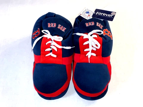 Boston Red Sox MLB Baseball Team Big Puffy Sneaker Slippers New! Mens XL 13 14 Cover