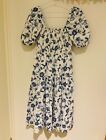 French Connection Blue Flower Print Dress Size 8