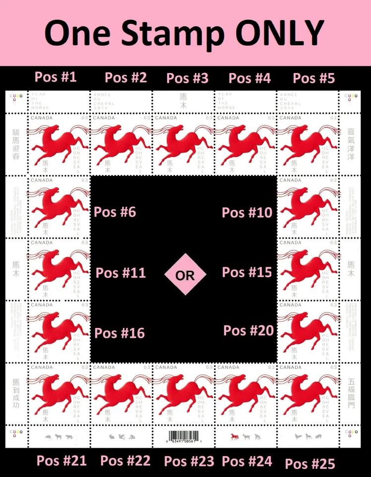 Canada 2699 Lunar New Year Horse 63c margin single MNH 2014 - Image 1 of 1