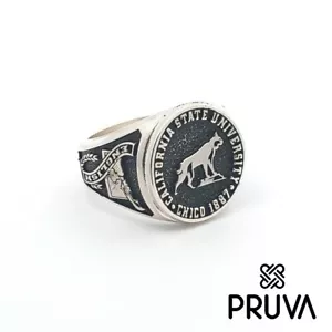 PJ32 CUSTOM 925K SILBER KALIFORNIEN STATE UNIVERSITY CHICO GRADUATIONSRING 2024 - Bild 1 von 8