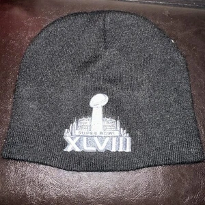 47 NFL Football Super Bowl XLVIII Black Beanie Knit Hat - Picture 1 of 3