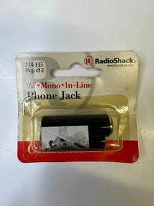 RadioShack® 1/8" Mono In Line Phone Jack • P/N 274-333 / 274-0333 • 1 package - Picture 1 of 2