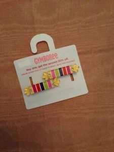 Gymboree Candy Shoppe Striped Acrylic Barrettes 2 Pack NWT - Picture 1 of 1