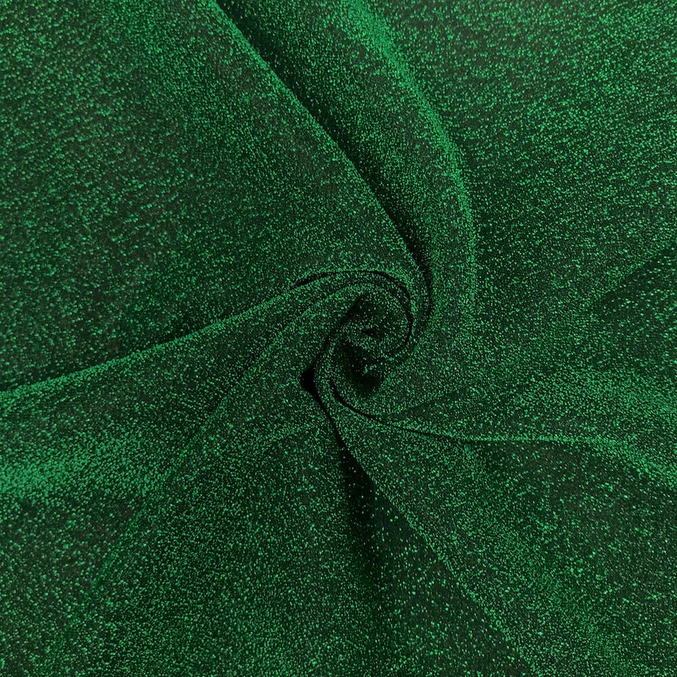 Tejido de punto de poliéster elástico brillante lurex metálico ligero Foto 1 de 1