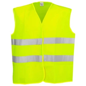 Hi Vis Jacket Yellow Adult High Visibility Vest Safety Universal EU Reflective - Picture 1 of 3